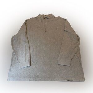 Polo Ralph Lauren light brown men 4 XLT Quarter-Zip Pullover leather details